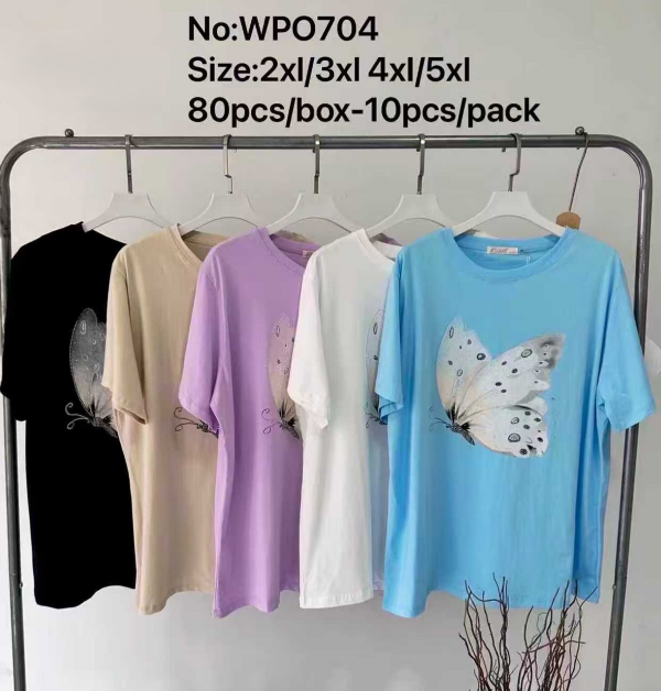 Bluzki damskie Roz 2XL-5XL, Mix Kolor Paczka 10 szt 1